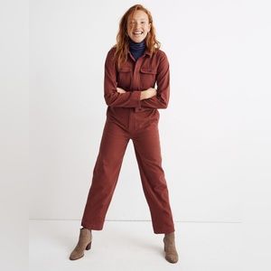 Dark rusted burgundy madewell jumpsuit
